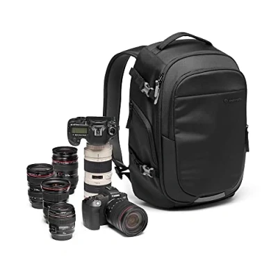 Abbildung von Manfrotto Advanced Gear III Rucksack für Kamera und Laptop, Spiegelreflexkamera mit Objektiven, Austauschbaren Gepolsterten Trennwänden Stativbefestigung, Fotografie Zubehör