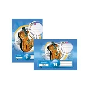 Abbildung von 25 x Landre Notenheft A4 8 Blatt 80 g/qm Lineatur 14 mit Hilfslinien