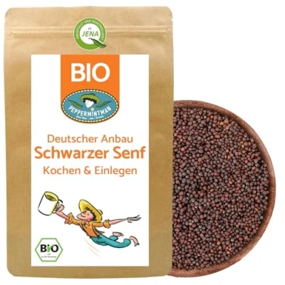 Abbildung von BIO Schwarze Senfkörner 500g Deutscher Anbau Würzen &amp; Senf herstellen PEPPERMINTMAN
