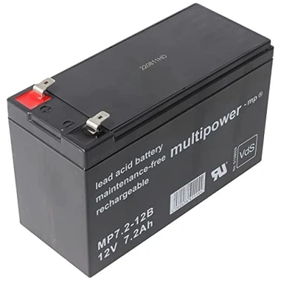 Abbildung von Multipower MP7.2 12B Blei Akku PB mit Faston Kontakten 6,3mm