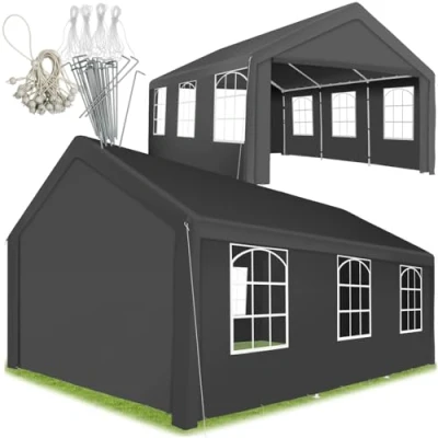 Abbildung von tectake Pavillon Jasko, mit 4 Seitenteilen, (Komplettset), Fenster