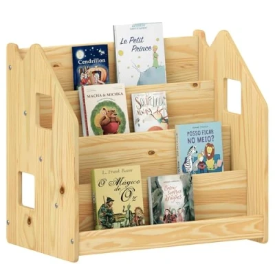 Abbildung von IDIMEX Kinderregal BRUNO, Bücherregal Montessori Kinderzimmer Regal Massivholz