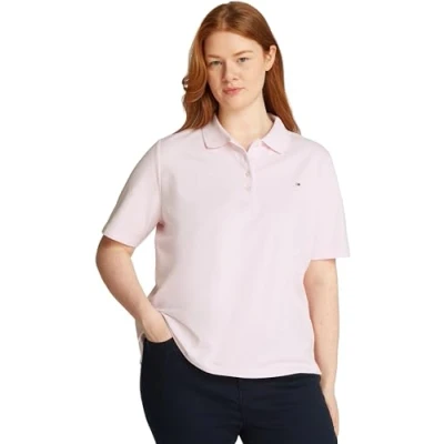 Abbildung von Tommy Hilfiger Curve 1985 Poloshirt, Damen, Größe: 46, Light pink