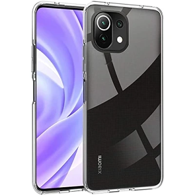 Abbildung von Verco Handyhülle für Xiaomi Mi 11 Lite Case, 4G/5G Handy Cover 5G Hülle Transparent Dünn Klar Silikon, durchsichtig