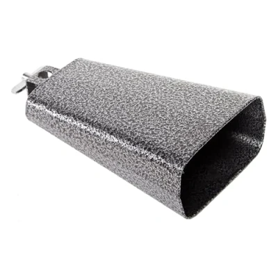 Abbildung von Fame M3 Cowbell, 6 1/2 Zoll, Hochwertige Stahl Kuhglocke, Schwarz/Silber, 16.5 cm, Montierbar, Durchsetzungsstarker Klang, Exzellente Verarbeitung, Ohne Ständer