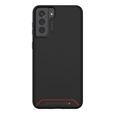 Abbildung von Samsung Galaxy S21 Hülle Kunststoff Gear4 Hard Case/Backcover Handyhülle Schwarz Shockproof/Stoßfest