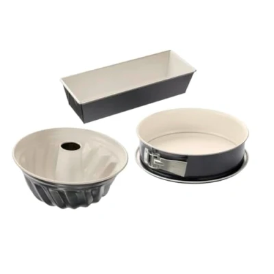 Abbildung von Dr. Oetker Backform Back Trend, (Set 3 tlg), (je 1 Gugelhupfform, Springform, Kastenform), Stahlblech