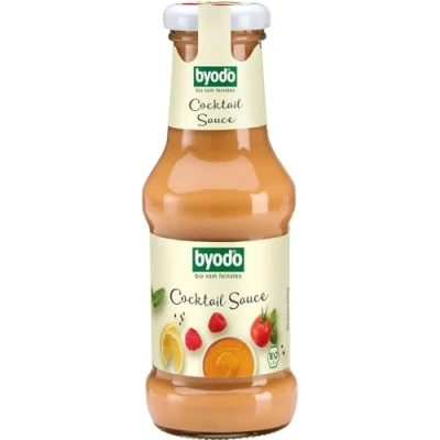 Abbildung von Bio Cocktail Sauce 250ml Byodo Glutenfrei, Ei frei, Hefefrei Cremig Fruchtiger Geschmack Vielseitig Einsetzbar Perfekt für Allergiker Aus 100% Zutaten Ideal Dips &amp; Dressings