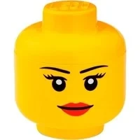 Abbildung von LEGO® Aufbewahrungsbox Kopf Mädchen ø 16x18,5 cm