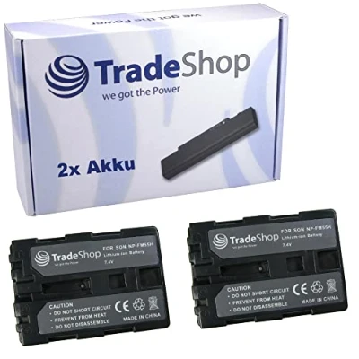 Abbildung von 2X Kamera Li Ion Akku 2000mAh kompatibel mit Sony CCD TRV208E DSLR A100 DCR TV480 DSR PDX10 PDX10P HVL IRM ML20M TR108 TR208