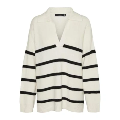 Abbildung von Vero Moda Vmluna V NECK Strickpullover, Damen, Größe: Medium, Birch