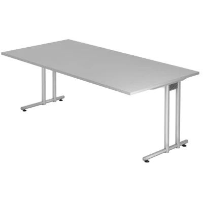 Abbildung von HAMMERBACHER Schreibtisch VNS2E/5/S lichtgrau