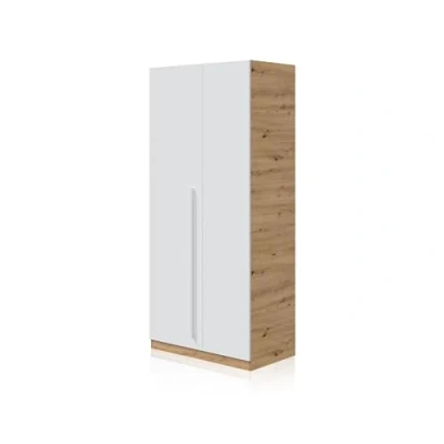 Abbildung von Habitdesign Jugendschrank, Weiß (Artik Y Eiche Nodi), Mediano