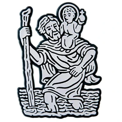 Abbildung von Richter Relief 3D Emblem Heiliger Sankt Christophorus Silbergrau HR Art. 4857
