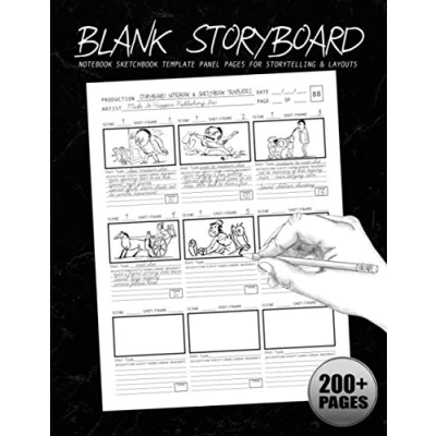Abbildung von Blank Storyboard: Notebook Sketchbook Template Panel Pages for Storytelling &amp; Layouts: 200+ with 9x9 Story Board Frames on 8.5&quot;x11&quot; Book (Professional Storyboard Notebooks, Band 1)