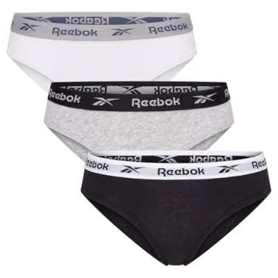 Abbildung von Reebok Women&#039;s Carina Briefs, Schwarz/Weiß/Grau Meliert, L