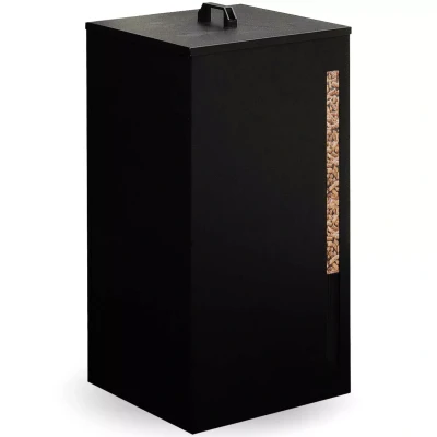 Abbildung von Pelletsbehälter 45 kg schwarz Pelletsaufbewahrung 36 x 76 cm