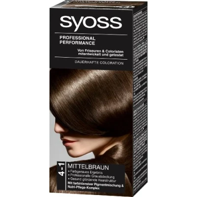 Abbildung von 3x SYOSS Haarfarbe 4 1 MITTELBRAUN Farbgenaues Ergebnis