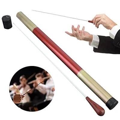 Abbildung von Alomejor Musik Taktstock Dirigent Baton mit Mahagonigriff für Blasorchester, Symphony Hoher Zähigkeit