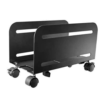 Abbildung von Ewent EW1291 Desktop Computer Ständer, PC Ständer mit Rädern, schützt vor Staub und Schmutz für Zuhause Büro, verstellbare Basis 4 drehbaren schwarz