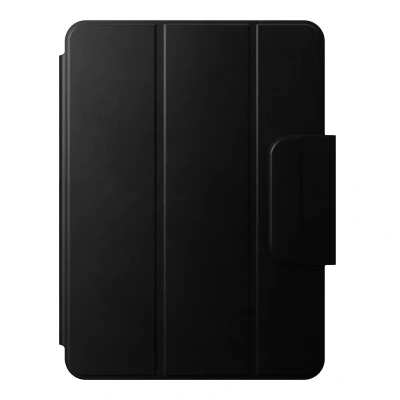 Abbildung von NOMAD Modern Leather Folio für iPad Pro Robuste Echtlederhülle mit Rahmen aus Polycarbonat Schutz durch TPE Bumper passend 11 M4 (2024) Black