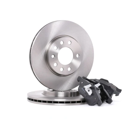 Abbildung von RIDEX 3405B0034 Bremsscheiben und beläge Vorderachse Belüftet mit Anti Quietsch Blech exkl. Verschleißwarnkontakt OPEL: Astra G Limousine, Zafira B