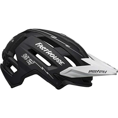 Abbildung von Bell Bike Unisex Erwachsene Super Air Spherical Fahrradhelme, Matte Black/White Fasthouse, S