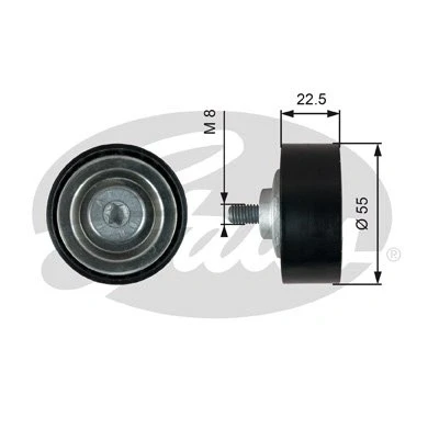 Abbildung von GATES T36767 Umlenkrolle FleetRunner Micro V Stretch Fit TOYOTA: Avensis III Station Wagon, Verso, RAV4 IV SUV, MINI: Schrägheck, Clubman