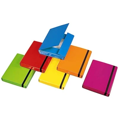 Abbildung von VELOFLEX 4443341 Sammelbox Velocolor, DIN A4, mit Gummizug, Heftbox aus Karton, glanzkaschiert, 23 x 32 4 cm (6 Farben)