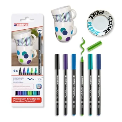 Abbildung von Edding 4200 Porzellanpinselstift 1 4mm sortiert 6pcs