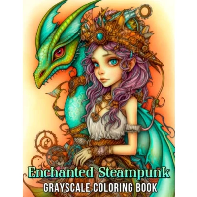 Abbildung von Enchanted Steampunk: Fairies &amp; Dragons Grayscale Coloring Book: Enter a World of Enchantment and Adventure Featuring 25 Unique Illustrations to ... Life the Magic Steampunk Fantasy