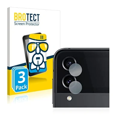 Abbildung von BROTECT Schutzglas für Samsung Galaxy Z Flip 4 (NUR Kameraschutz) (3 Stück) Schutzfolie Panzer Folie Glas [Extrem Kratzfest 9H, Anti Fingerprint,