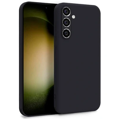 Abbildung von MyGadget Hülle für Samsung Galaxy S23 FE Zweilagige Handyhülle mit Kameraschutz Cover Innenfutter &amp; Silikon außen Schwarz