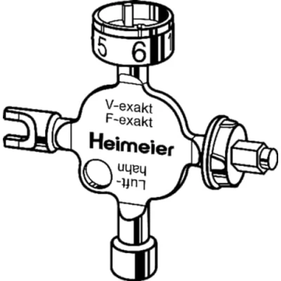 Abbildung von IMI HEIMEIER Heizkörper Universalschlüssel f. V/F exakt, Regulux, Vekolux, B Kopf, 05
