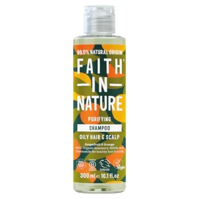 Abbildung von Faith In Nature 300ml Natural Grapefruit &amp; Orange Shampoo, Invigorating, Vegan Cruelty Free, No SLS or Parabens, For Normal to Oily Hair