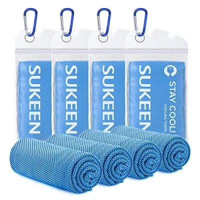 Abbildung von Kühltuch Set, Kühlendes Handtuch Kühltücher Hals, kühlend, Cooling Towel, Sport, Tuch, Eishandtücher für Wandern, Laufen, Tennis, Reisen,