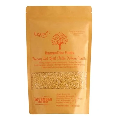 Abbildung von BanyanTree Foods Gelbes Moong Dal (Petite Gelbe Split Linsen) 500g