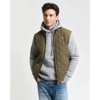 Abbildung von GANT Quilted Windcheater VEST Weste, Herren, Größe: Large, Juniper green