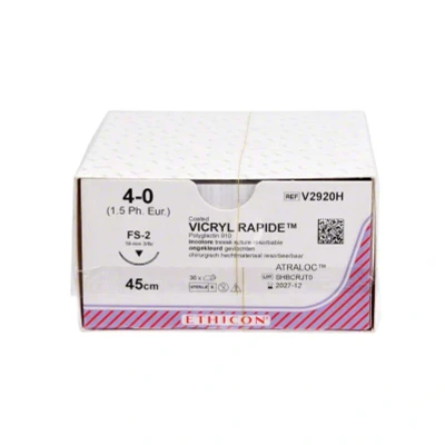 Abbildung von VICRYL rapide ungefärbt geflochten 4/0 FS 2 1,5 45cm 36er 36 Folien