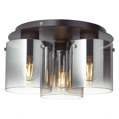 Abbildung von Brilliant Deckenleuchte Beth, ohne Leuchtmittel, Deckenlampe 35cm schwarz/rauchglas