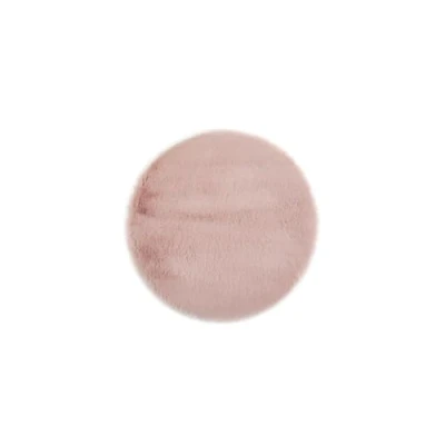 Abbildung von LUXOR living Sitzkissen Coste Kunstfell Stuhlauflage als Deko Wohnzimmer oder Stuhlkissen gemütliches Stuhl Dekokissen 40 x cm rund Altrosa 1 Stück