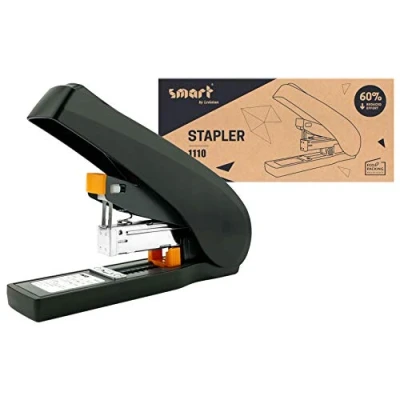Abbildung von Smart by Leviatan 1110 Less Effort Heftgerät Hefter Mit Klammern Für Büro 60% Reduzierter Kraftaufwand Hochwertiges Ergonomisches Gehäuse (typ 23/6 23/13 mm Heftklammer) 100 Blatt