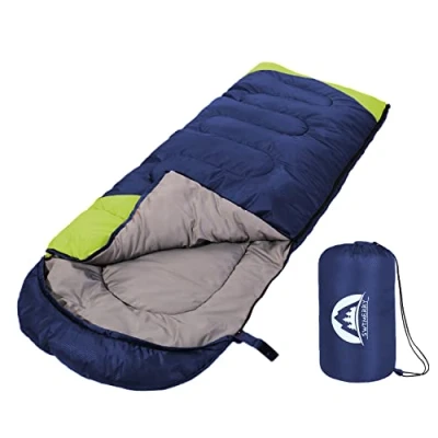 Abbildung von SWTMERRY Schlafsack für 3 4 Jahreszeiten (Sommer, Frühling, Herbst, Winter) warmes und kühles Wetter leicht, Jugendliche Erwachsene zum Wandern, Rucksackreisen Campen.