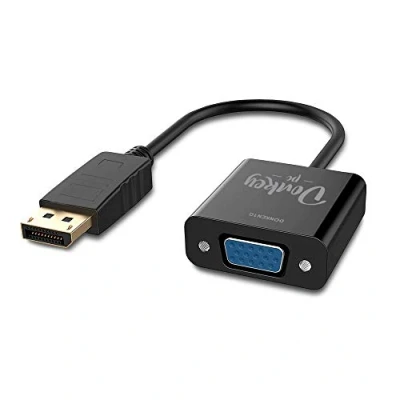 Abbildung von Donkey pc DisplayPort auf VGA Adapter 1080p 60Hz Video mit vergoldeten Steckern Konverter DP Stecker Buchse für Monitor Bildschirm 1920x1200