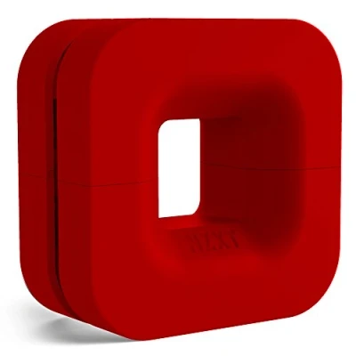 Abbildung von NZXT Puck Cable Management and Headset Mount Compact Size Silicone Construction Powerful Magnet for Computer Case Mounting Red