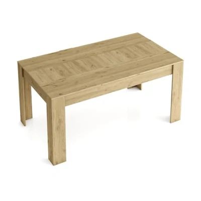 Abbildung von Skraut Home Kai Ausziehbarer Tisch bis 200 cm 76 x 140 90 Für jeden Anlass Eiche Ideal in Esszimmer oder Küche Moderner Stil Eichenholz