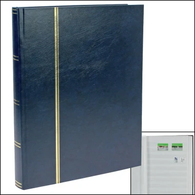 Abbildung von Luxus, Einsteckalbum A4 32 seiten (weiß) 10 Streifen Blau Abm: 230x305x35 pro Stk.
