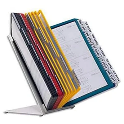 Abbildung von Durable 551000 Sichttafelständer Vario table 30, mit 30 farbig sortierte Sichttafeln