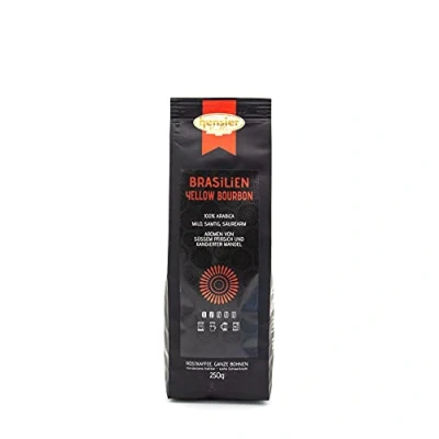 Abbildung von Hensler Kaffee Brasilien Yellow Bourbon, Röstkaffee ganze Bohnen, Arabica Kaffee, geeignet für Vollautomaten, Filtermaschine, Handfilter und French Press, vollaromatisch, mild, mittlere Röstung