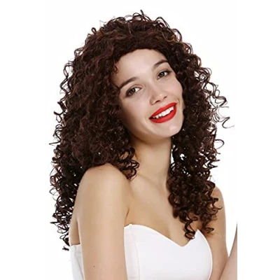Abbildung von WIG ME UP VK 35 33H27 Perücke Damen lang Lockenpracht extrem lockig voluminös Locken Mahagoni Braun Blond Gesträhnt